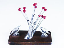 Rarität! Seltene Original Art Deco Cocktail Sticks - 12 Sticks - Catalin - Chrom
