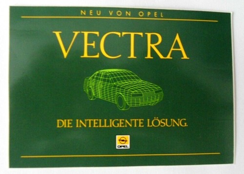 Werbe aufkleber opel vectra - werbe-aufkleber, a