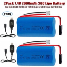 2 STÜCKE 7,4V 2000mAh 20C