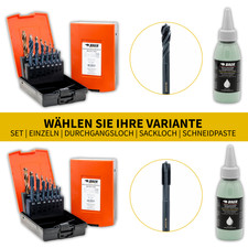 BAER Maschinen-Gewindebohrer für Edelstahl M2–M24 | Durchgangsloch ODER Sackloch