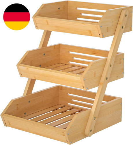 Obstkorb bambus stufiger - obstkorb, 3-stufiger