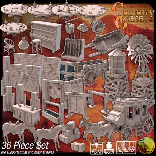 Western terrain set 3d - western,