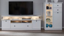 Wohnwand weiß Landhaus