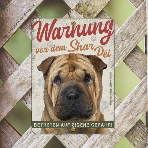 Shar pei schild 15x21cm - shar,