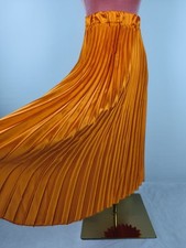 Rock Zebra Pua Gr. (36/S) orange glänzend Plissee Faltenrock Party skirt midi