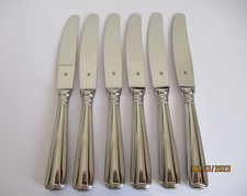 WMF BESTECK AUGSBURGER FADEN MENÜMESSER SET 6 STÜCK MESSER CROMARGAN POLIERT NEU