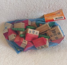 Kinder Spielzeug Holz Bausteine Kleine Stadt mit Häuser Bäumen