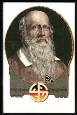 Turnvater Jahn, Turnerspruch Durch Reinheit zur Einheit, Ansichtskarte 