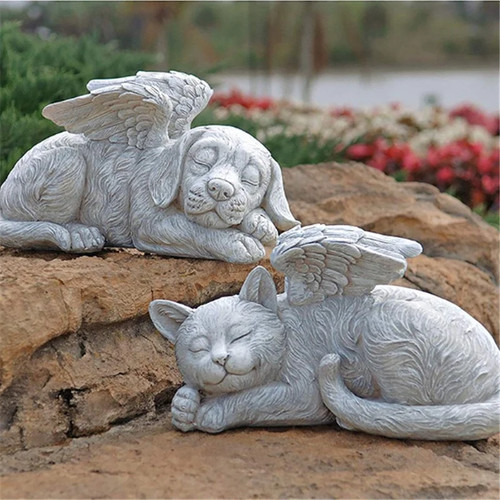Harzengel hund katze statue - hund,