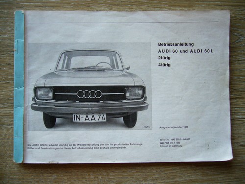 Betriebsanleitung auto union - betriebsanleitung,