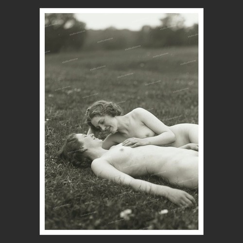 Vintage fotoabzug akt - fotoabzug, zwei