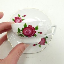 Bareuther Ostfriesenrose Tasse + Untertasse Z-4402