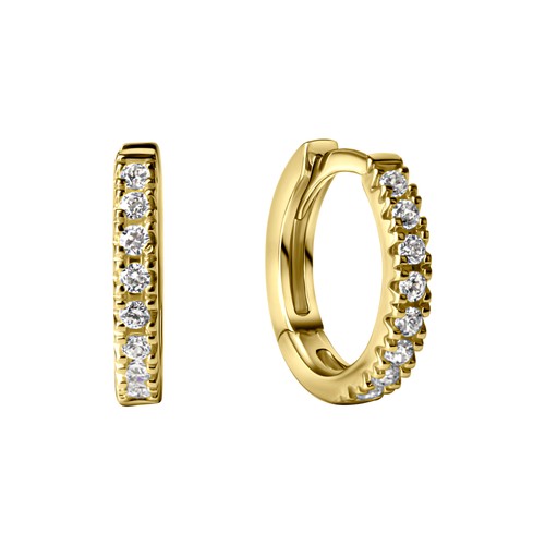 Klappcreolen 375 gelbgold - klappcreolen, 375/-