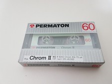 1x PERMATON Chrom II C60 Cassette Tape ++ OVP ++ SEALED ++ VINTAGE ++ RARITÄT