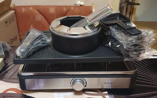 Raclette fondue set unbenutzt - raclette/fondue,