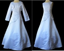 Kleid +/- Jacke 152-158 Kommunionkleid Kommunionskleid Reifrock neu LINAN Bolero