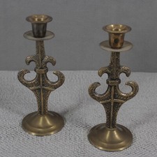 Vntg Gatco Solid Brass Candle