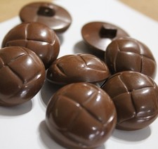 8 Dicke braune Knoten Knöpfe
