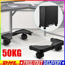 Mobiler CPU Halter mit 4 Lenkrollen Computer Tower Ständer Ständer Rollwagen DHL