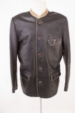Spieth & Wensky Herren Trachten -Jacke Lederjacke Janker Gr.50 Lammnappa Schwarz
