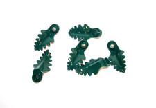 6x LEGO® Blatt/Farn/Pflanze/Laub aufrecht an 1x1 Rundplatte 2682 NEU Dunkelgrün