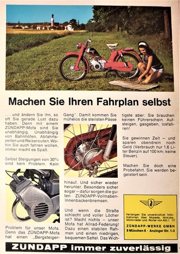 Mofa zündapp werbung ca - ,