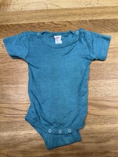 Engel Wolle Seide Baby Body Blau Türkis Kurz Gr. 50 56 kurze Arme