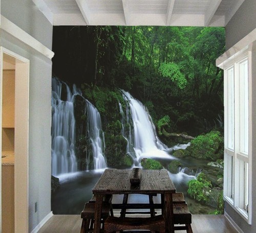 Wasserfall fluss steine - 3d,