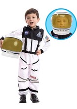 Astronaut NASA Pilot Kostüm mit beweglichem Visierhelm für Kinder Space Kostü...