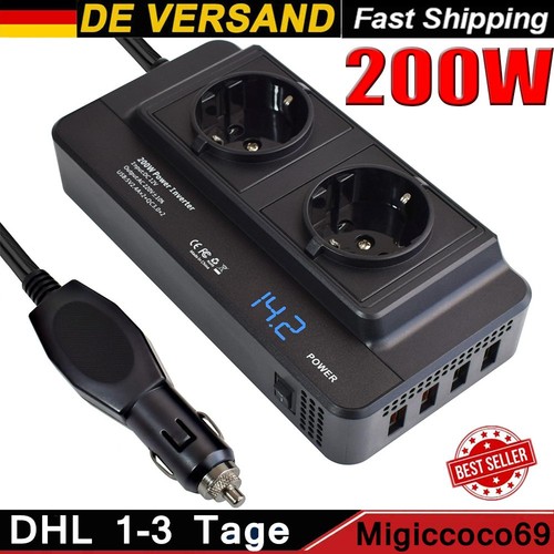 Auto 200w spannungswandler 12v - 200w,