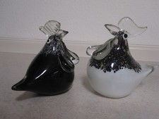 Glasfigur Hahn Vogel Skulptur