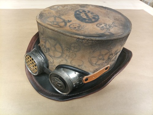 Zylinder hut leder vintage - zylinder,