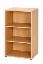 Aktenregal Bücherregal Holzregal Standregal Holz Buche 3 Fächer, 114x80x40cm 