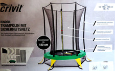Kinder Trampolin Crivit Kindertrampolin mit Sicherheitsnetz 25kg Spielgerät NEU