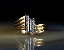 Ring Gold 333 Brillant modern 17,8 mm - auffallend hübsch 10 k diamant