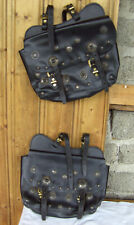 Biker,Syd Hill & Sohns Satteltaschen,Navajo Sterling Silber Conchas/Knöpfe