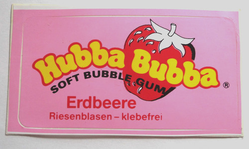Werbe aufkleber hubba bubba - hubba,