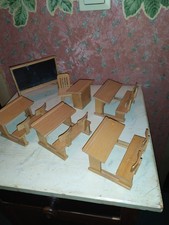Altes Zubehör Pult Schulbank Tafel Schule-Kaufladen-Puppenhaus-Puppenstube 