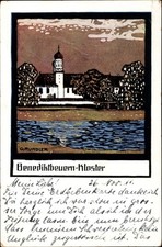 Künstler Ak Grundler, Benediktbeuern Oberbayern, Blick zum Kloster - 10142393