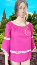 Mrs. Betsy Damen Bluse Fuchsia