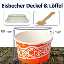 Eisbecher Papier orange 240ml