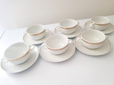 arzberg suppentassen weiß mit goldrand 12 Tlg