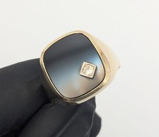 Vintage 333 Gold Ring mit Onyx