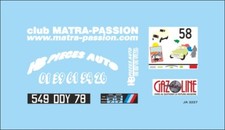 2x Matra Simca rancho 1/43 Naßschiebebild Decal JA Miniatures