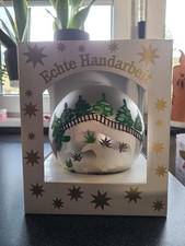 WEIHNACHTSDEKORATION 1 GLASKUGEL ENGEL BELEUCHTET + 1 DEKORATIONSKUGEL WINTER