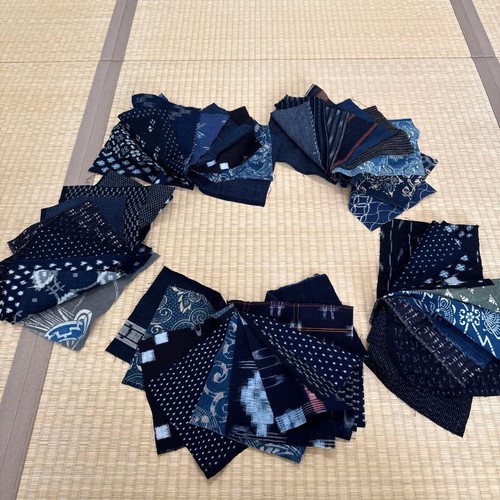 Indigo baumwollreste stück - indigo, 51