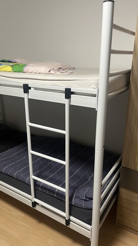 Metall stockbett weiß 120x200 - metall-stockbett,