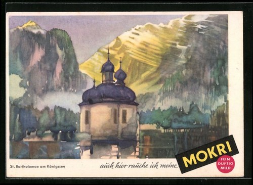 Ansichtskarte werbekarte mokri - werbekarte,