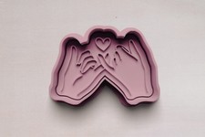 Hände Keksausstecher PLA – Plätzchenform Freundschaft Liebe mit Stempel