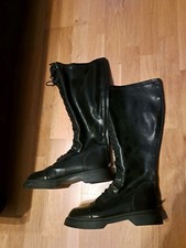 Weitschaftstiefel Schwarz Größe 42 Damen Schnürstiefel Hochschaft